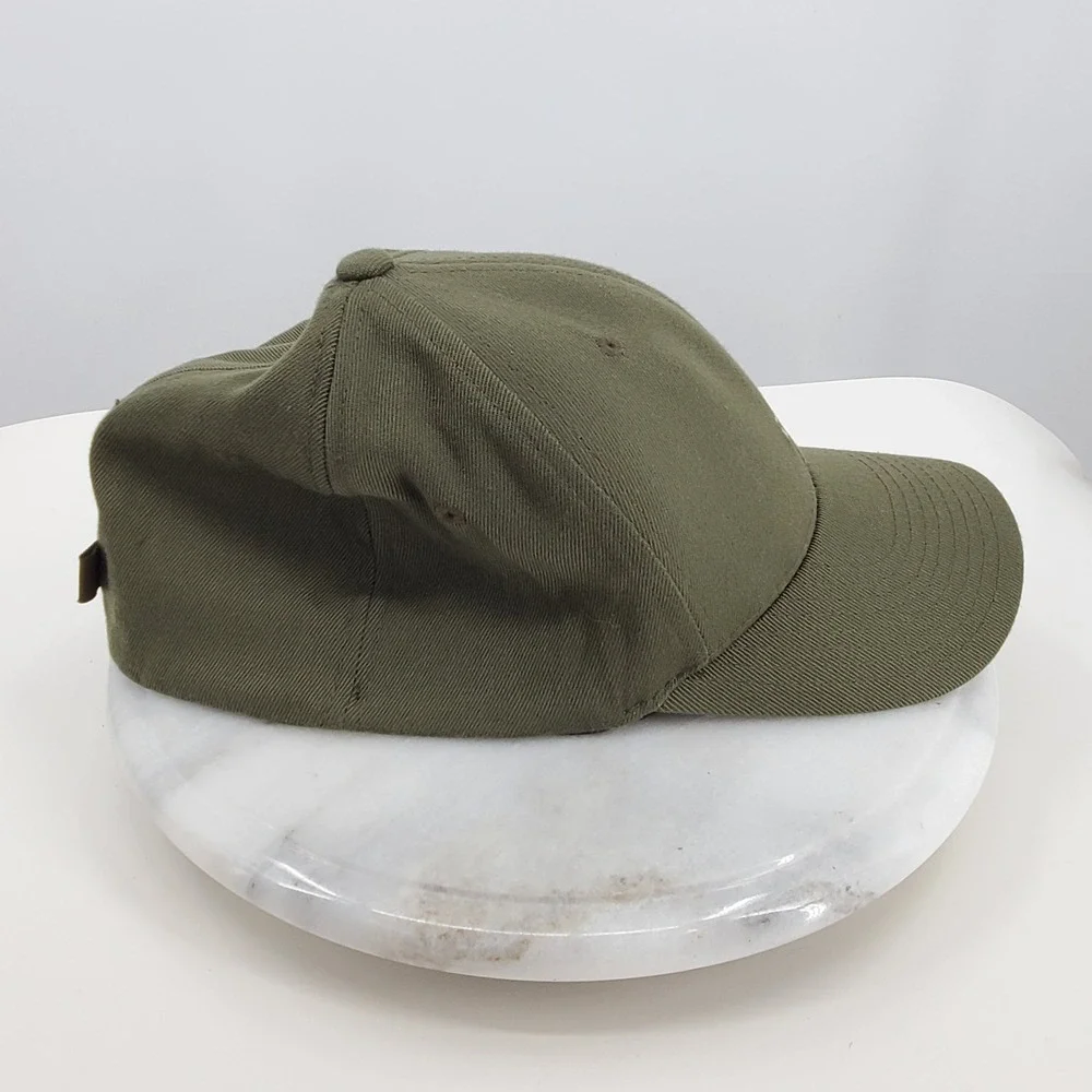 Kangol Flexfit Wool Blend Baseball Cap Olive Green Kangaroo Logo Preppy L/XL
